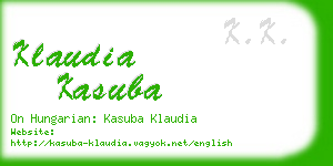 klaudia kasuba business card